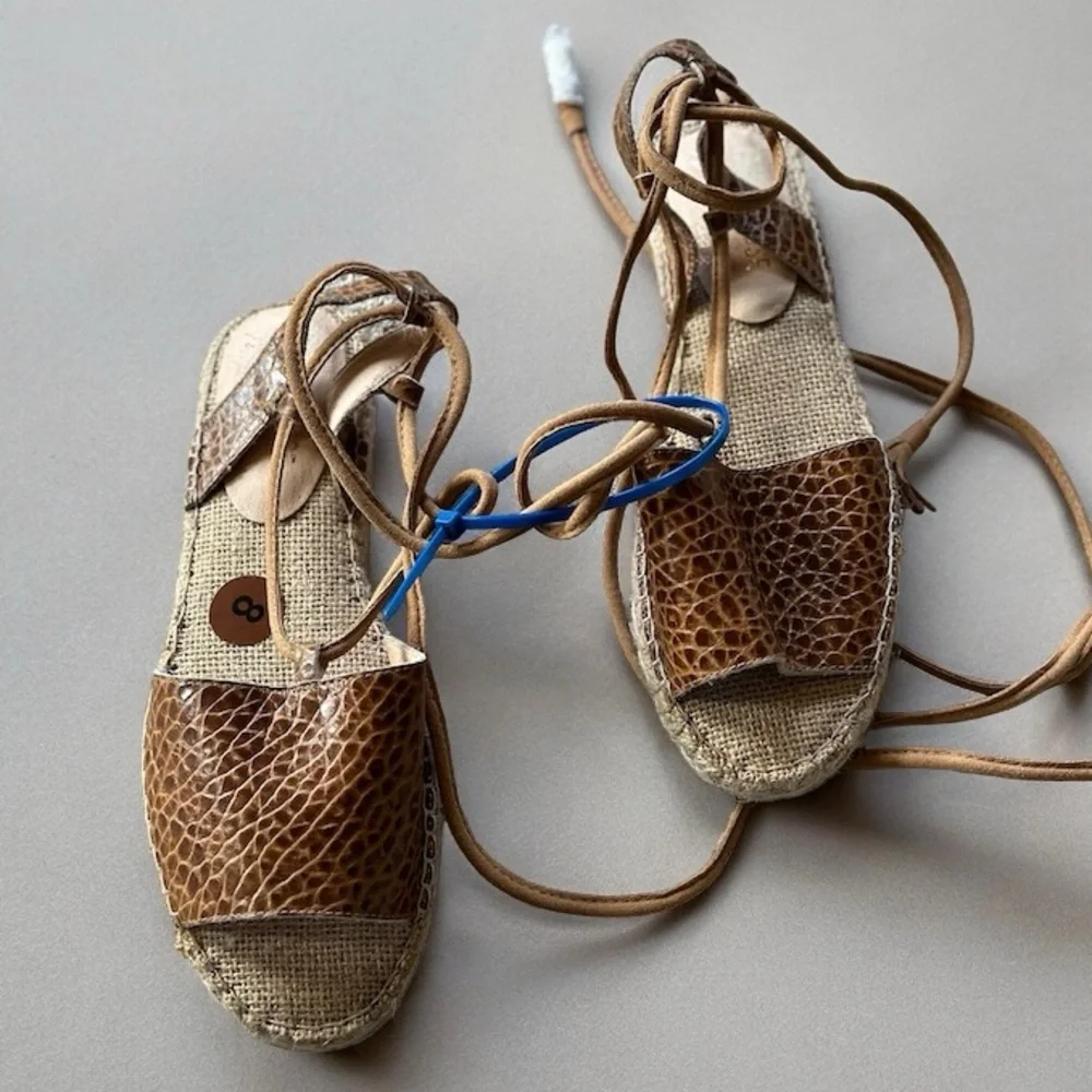 NEW Matisse x amuse society La Vita leather espadrille Snakeskin